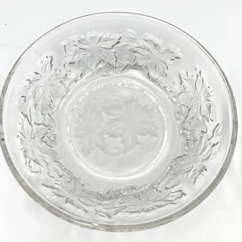Vintage 1980s Princess House Fantasia Crystal Set Of 4 Dessert Fruit Bowls
